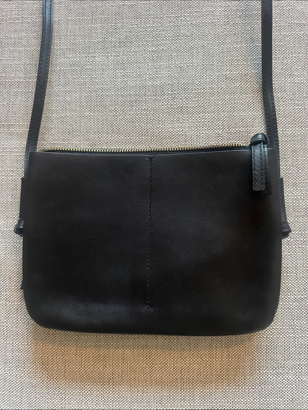 Madewell Black Leather Crossbody Bag